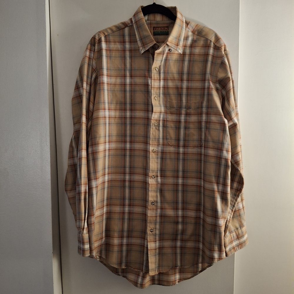 Oakton Limited Men's Long Sleeve Plaid Shirt